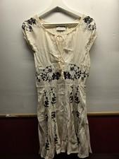 beige, embroidered bohemian-style dress Dress Forum LA. Womens Size Small