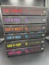 Legacy of Gods Series by Rina Kent Sprayed Edges Complete Deluxe Edition Set OOP