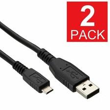 2 Pack PlayStation 4 Controller USB Charge Cable KMD New (PS4 Charger Cord)