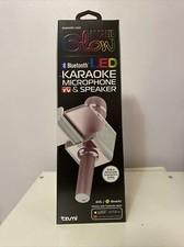 Pop Solo Glow Bluetooth LED  Karaoke 2-IN-1 Microphone & Speaker Rose Gold New