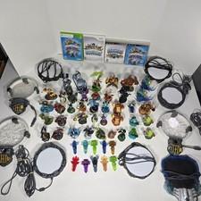 63 Piece Skylanders Lot PS3 Spyros Adventure, XBOX 360 + PS3 Trap Team, Wii Swap