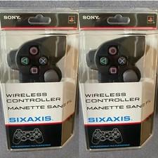 Lot (2) Sony Wireless PS3 Controller SIXAXIS Bluetooth 2-895-015-01 NOS