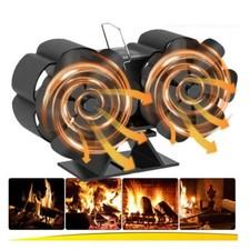 Heat Powered Wood Stove Fan 12-Blade Silent Fireplace Fan for Wood Burning Stove