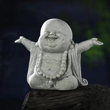 Landical Buddha Sandstone Statues, Zen Monk Praying Statue Sculptures Ornament f