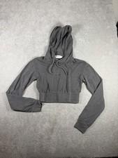 Talentless grey cropped boxing hoodie women Xs