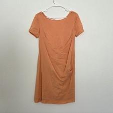 Leon Max Limited Edition Apricot Short-Sleeve Sheath Dress Size Small