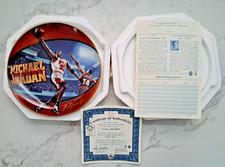 1998 Upper Deck Michael Jordan His Airness 5 Time MVP Commemorative Plate W/COA