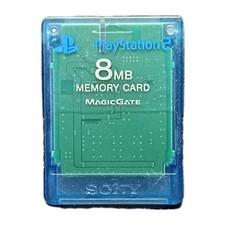 Sony PlayStation 2 Magic Gate 8MB Memory Card Original (Blue) - Untested 
