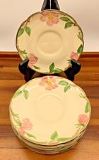 Vintage Franciscan Desert Rose Set of 6 Saucer Plates 1940s to 1950s Dates