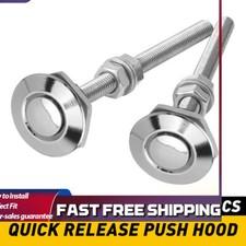 US Push Button Quick Hood Release Bonnet Pins Clip Lock Auto Cars Bumper Latch