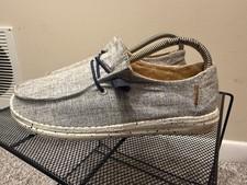 Hey Dude Wendy Chambray White Blue Slip On Shoes Women’s US 7 Excellent Cond.