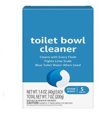 Toilet Bowl Cleaner Blue Tablets with Oxygen Bleach Unscented 5...(Free Shippin