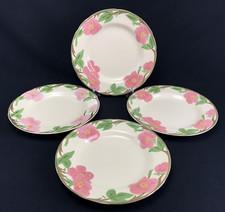 Franciscan Desert Rose Dinner Plates Hand Painted Flowers Ceramic Set of 4