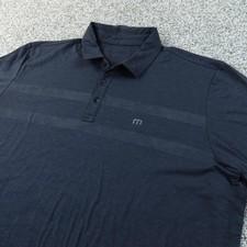 Travis Mathew Polo Shirt Mens XL Blue Golf Short Sleeve Performance Preppy Top
