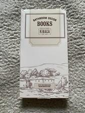 Kibaga 3 Wooden Blocks Bathroom Decor Mini Books - White