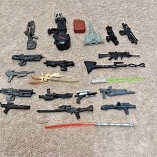 Vintage Star Wars Accessories Weapons Lot Of 21 Pieces 