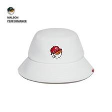 Genuine Malbon Golf Blaze Bucket Basic Hat WHITE