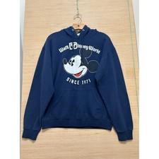 Disney Parks Walt Disney World Mickey Mouse Since 1971 Navy Blue Hoodie Mens M