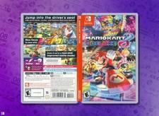 Mario Kart 8 Deluxe Cover Art: Replacement Insert & Case for Nintendo Switch