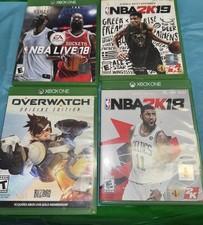 Lot 4 Xbox One Games NBA 2K19 NBA Live 18 Overwatch Origins Tested