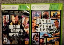 GTA IV Complete Edition & GTA V Xbox 360 Bundle w/ Maps & Manuals CIB FAST SHIPP