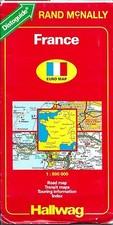 Map of France, by Hallwag, 1995, 1:800,000, Paris, Nantes, Lyon
