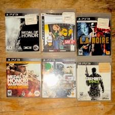 PS3 Video Game Lot - Medal of Honor, Warfighter LE, LA Noire, COD MW3 +2