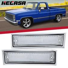Pair Front Signal Side Marker Lights Clear Fit For 81-91 GMC Chevy Pickup Truck