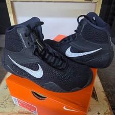 Size 4.5 Nike Tawa Wrestling Shoes Flyknit Black-Metallic Silver MMA C12952 001