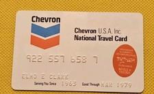 Chevron U.S.A. National Travel Card Gas credit card ~ exp 1979 ~ our cb280