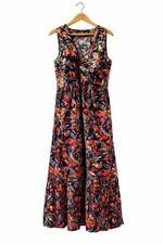 French Connection Twist Front Dress XL Multicolor Floral Sleeveless Midi NWT