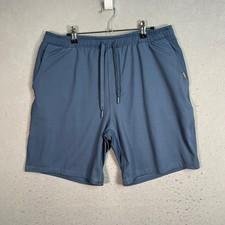 Eddie Bauer Mens Lounge Shorts Size Large Recycled Polyester Blend Blue