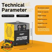Solary Automotive Smoke Machine Fuel Leak Detector Tester Air Motor