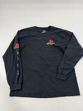 PlayStation Shirt Mens Large Black Long Sleeve Logo Graphic Tee Tagless Gaming