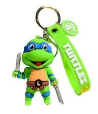 Teenage Mutant Ninja Turtles Blue Character 3D Silicone Charm Keychain Keyring