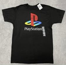 Sony PlayStation Classic Logo Ripple Junction T-Shirt Men's M Medium Black New