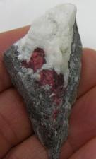 #2 China 149.00ct 100% Natural Cinnabar Rough in Matrix Specimen 29.80g 48.00mm