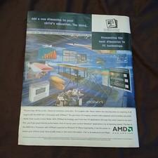 Vintage AMD K6-2 3DNow Processor Print Ad 1998 PC Gaming Tech Magazine Retro 90s