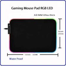 Small Hard Surface LED Gaming Mouse Pad - RGB Light Up Modes