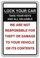 Tin Metal Sign Warning Notice Not Responsible Wall Art Decor for Home