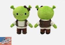 9.8" Hello Kitty Artist Plush – Kawaii Green Shrek-Style Cute Soft Doll
