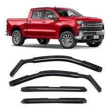 For Chevrolet Silverado Crew Cab 2019-2024 In-Channel Window Visors Rain Guards