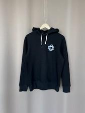 Casablanca Tennis Club Mens Size S/M Embroidered Logo Hoodie in Black