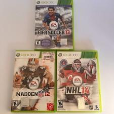 Xbox 360 Sports Game Bundle Madden 12 FIFA 13 NHL 14 Tested CIB Lot