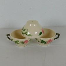 Lot of 3 Franciscan Desert Rose Flat Tea Coffee Cups 2 1/4 in tall NO SAUCERS