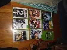Xbox 360 lot of 9 games no sports tiles all good titles shooting games and actIo