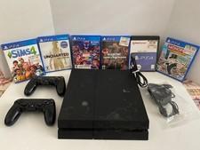 Sony PlayStation 4 Console 500GB (CUH-1215A) w/6 Games and 2 Controllers