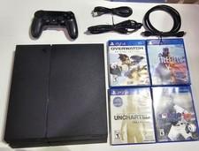 Sony PlayStation PS4 Bundle  CUH-1215A W/Box 4 Games Controller Cords Restored 