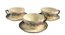 Franciscan Desert Rose Teacups & Saucers Set Of 3 Vintage EUC California