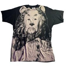 Vintage Stanley Desantis Shirt Men's L Wizard of Oz Cowardly Lion Movie Big Face